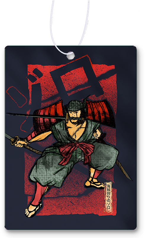 Traditional Samurai Zoro Air Freshener - Art (800x800), Png Download