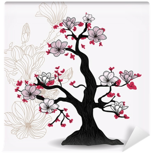 Magnolia Tree Drawing (400x400), Png Download