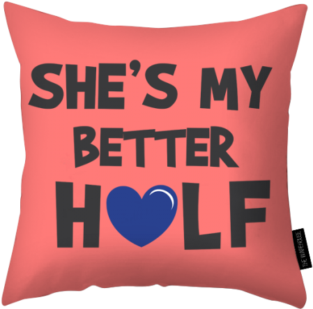 Better Half Printed Pillow - Mug (600x700), Png Download