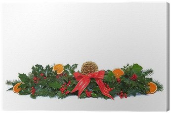 Holly And Dried Orange Christmas Garland - Christmas Day (400x400), Png Download