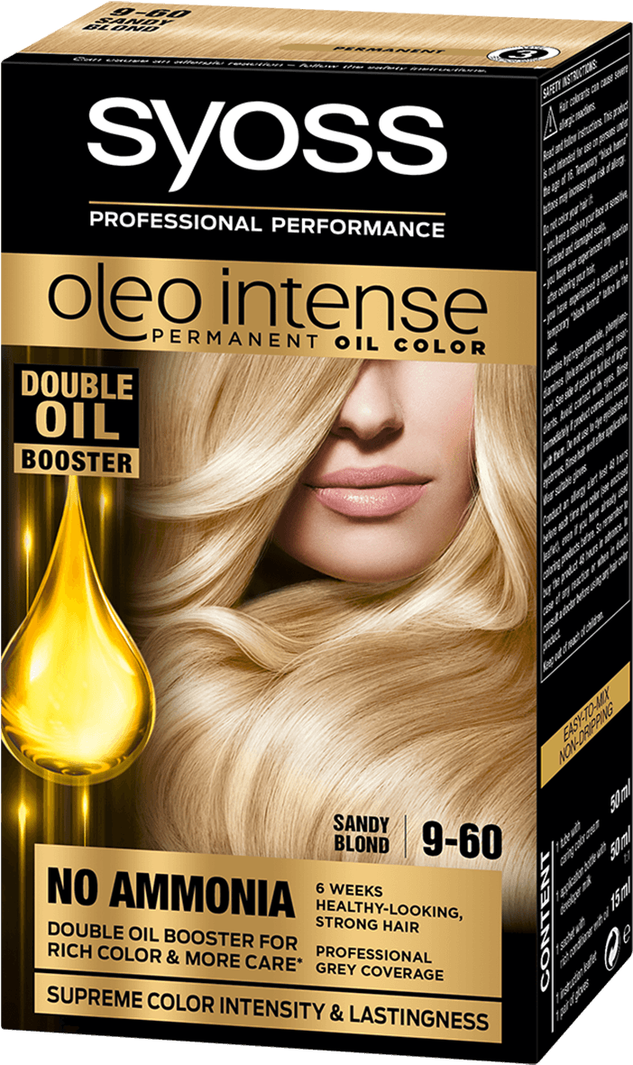 Syoss Com Color Oleo Intense 9 60 Sandy Blond - Syoss Oleo Intense (970x1400), Png Download