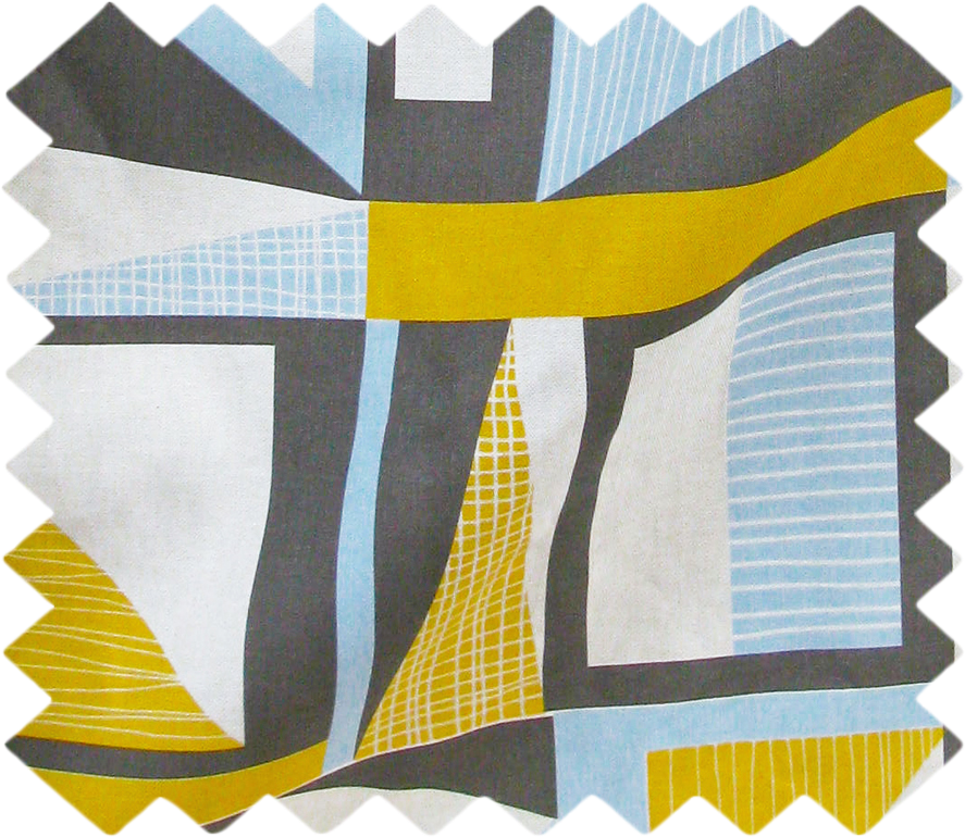 Abstract Square Swatch - Abstract Square: Yellow, Blue, Grey (893x770), Png Download