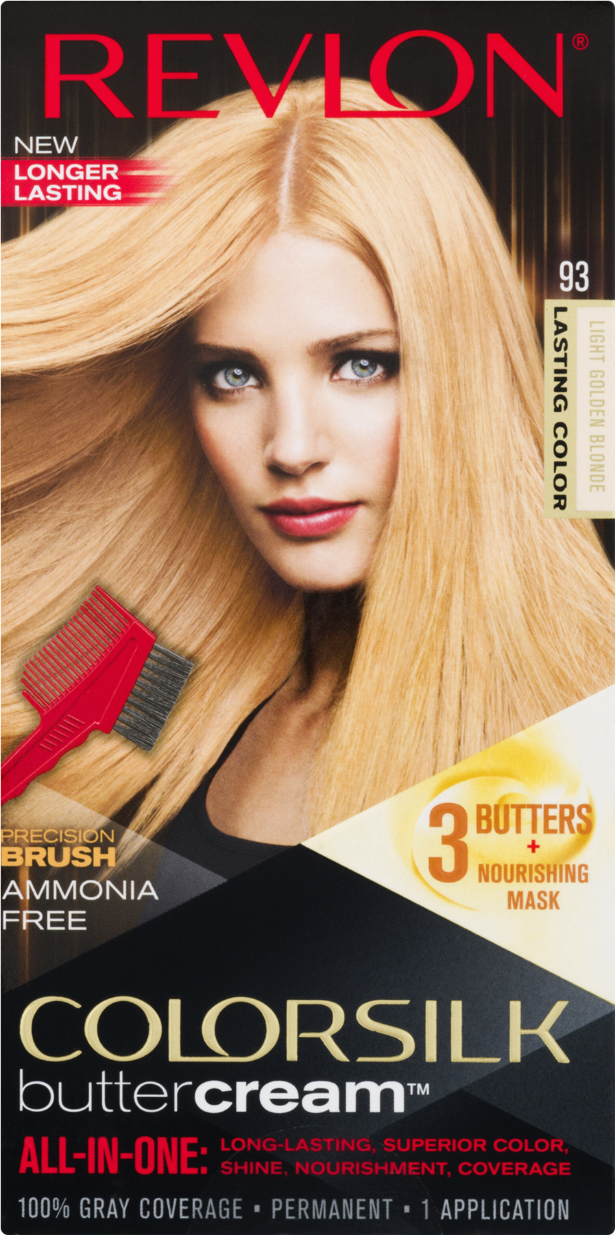 Colorsilk Butter Cream Hair Color Light Golden Blonde - Revlon Light Golden Blonde (1800x1800), Png Download