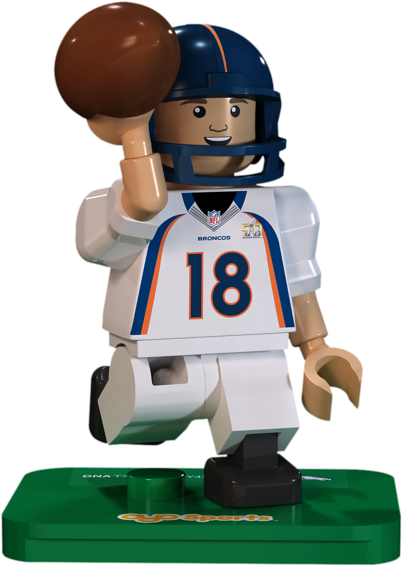 Peyton Manning Mini Figure - Denver Broncos Nfl Oyo Sports Mini Figure: Peyton Manning (1500x1500), Png Download