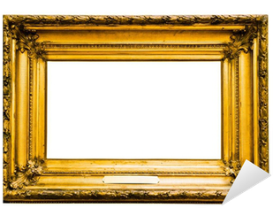 Vintage Gold Frame, Isolated On White Sticker • Pixers® - Gold (400x400), Png Download