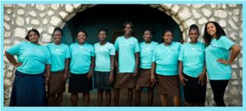 Short Circle Painted Wood Necklace From The Carribean - Huddle (500x500), Png Download