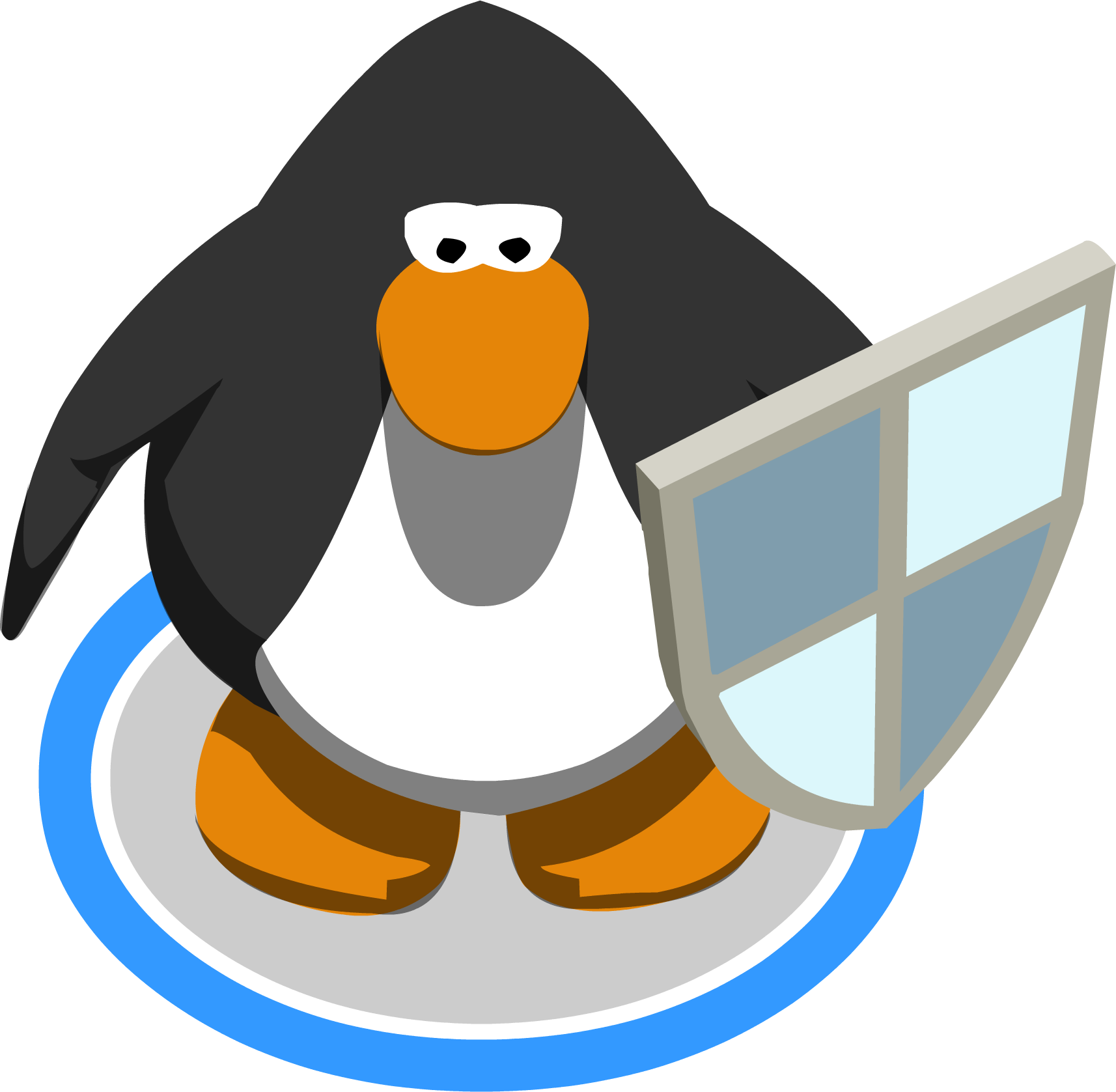 Silver Shield - Png - Club Penguin Vuvuzela (1714x1677), Png Download