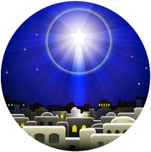 8 Bethlehem Star Over The House - Star Of Bethlehem (600x602), Png Download