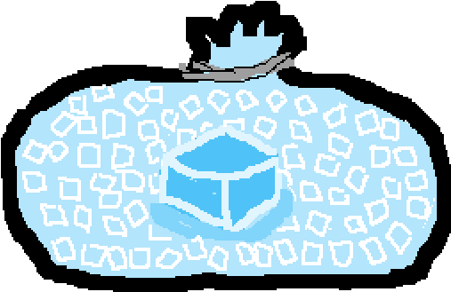 Ice Bag - Cross-stitch (1400x1400), Png Download