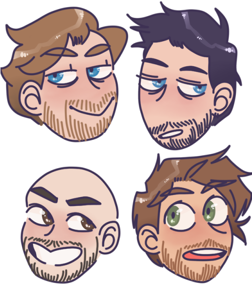 Ugly Beard - Cartoon (500x609), Png Download