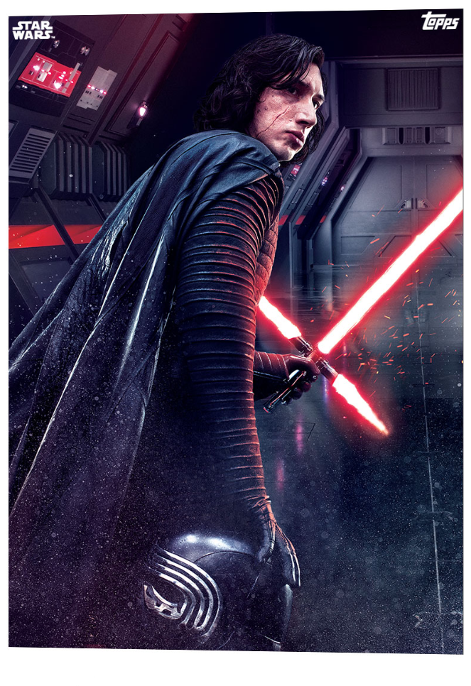 The Last Jedi Card Art - Kylo Ren (750x1034), Png Download