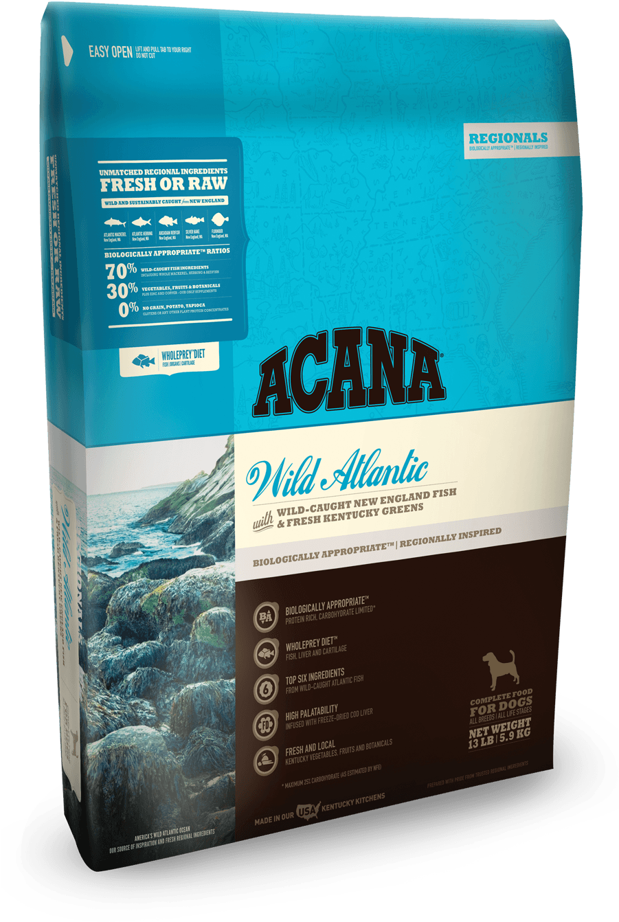 Acana Wild Atlantic Bags - Acana Wild Atlantic Cat (900x1450), Png Download