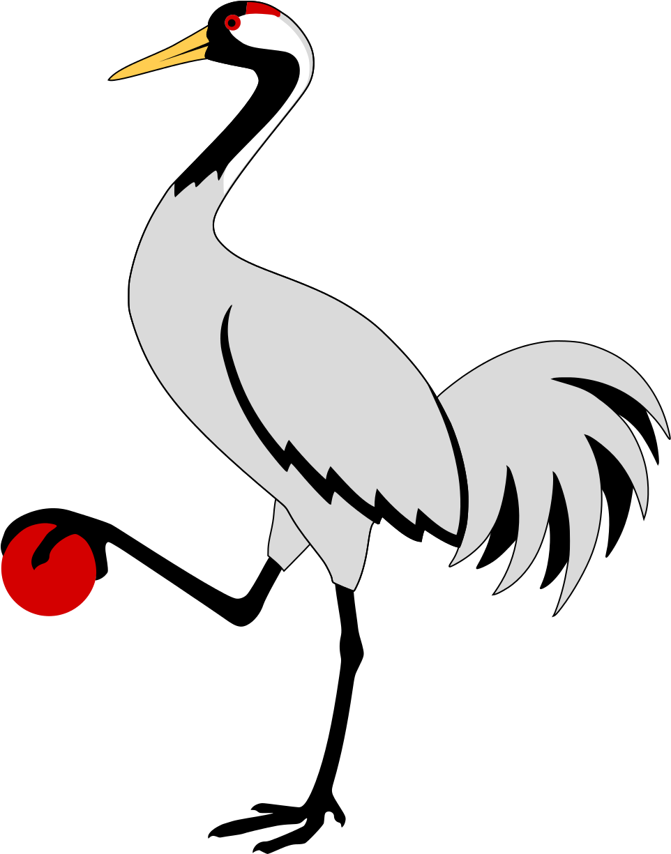 File - Heraldic Crane - Svg - Tranås Kommun Vapen (991x1254), Png Download