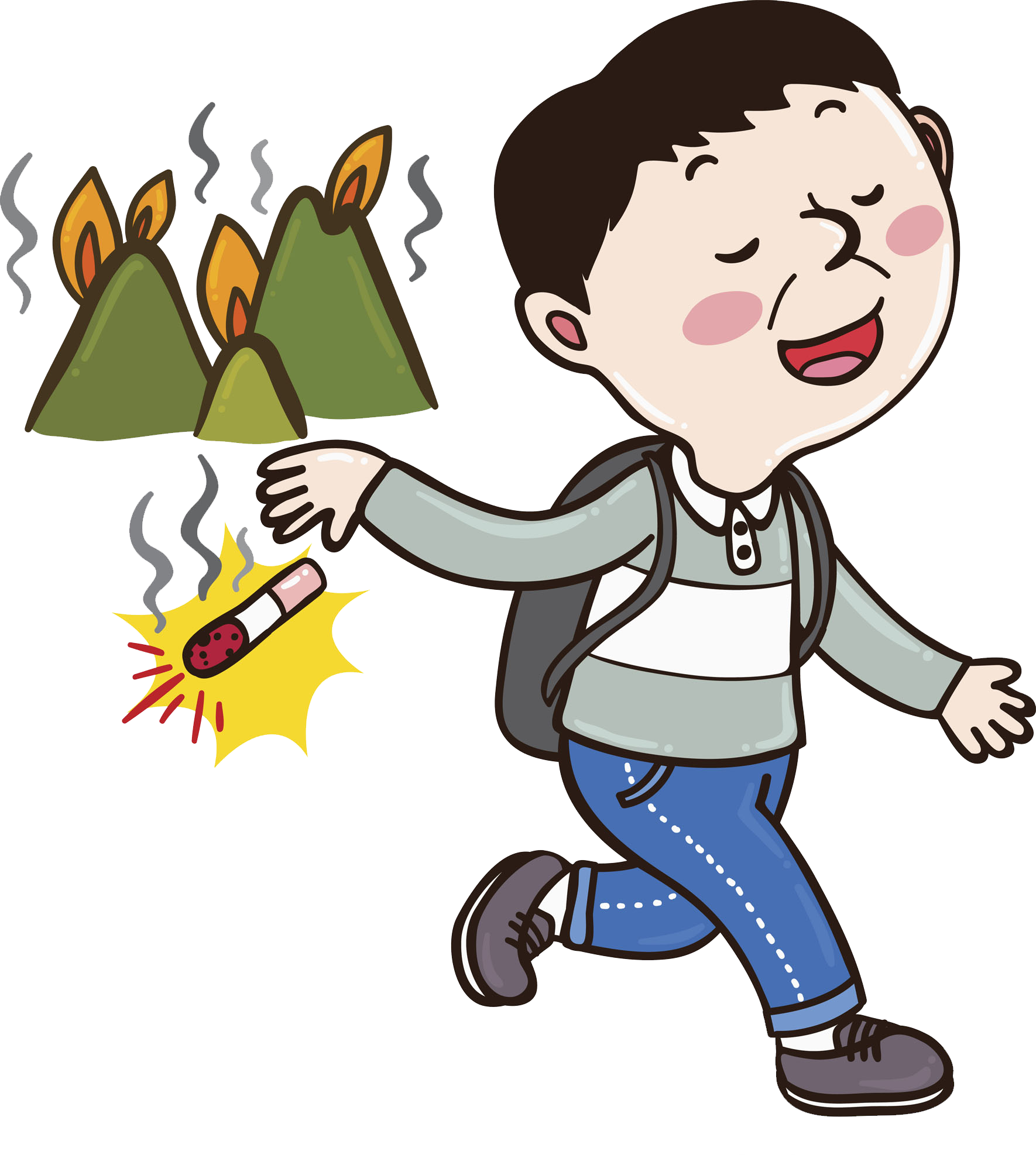 Fire Burilla Combustion The Man Who Threw - Colillas De Cigarro Animadas (1770x1974), Png Download