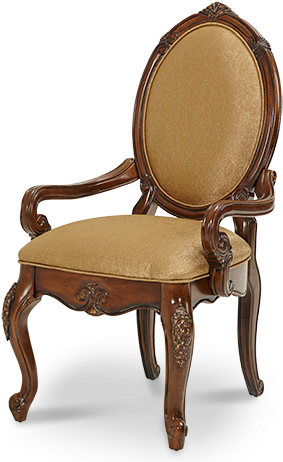 Amini Arm Chair - Michael Amini Lavelle Arm Chair, Melange (600x510), Png Download