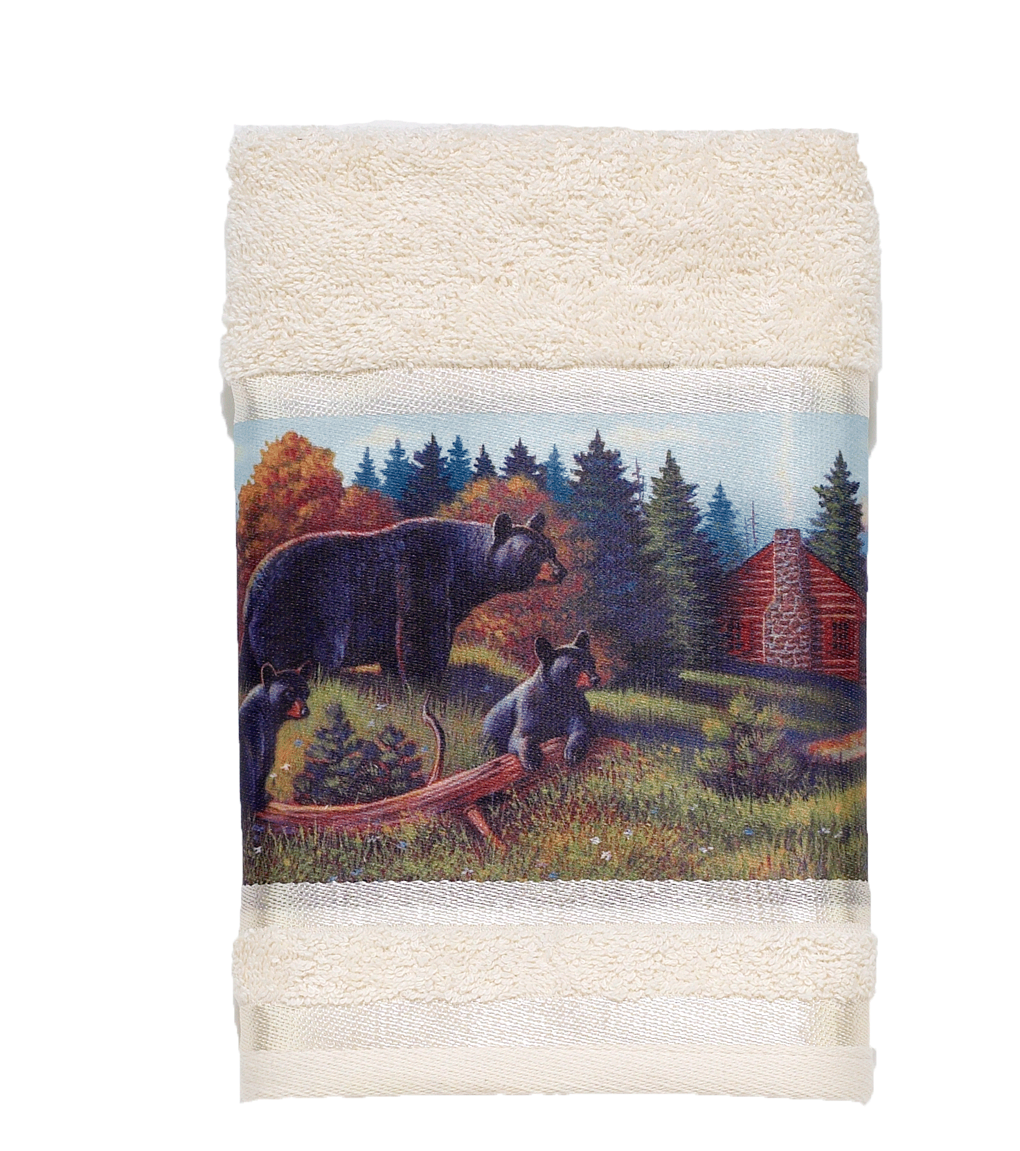 Black Bear Lodge Ivory Hand Towel - Avanti Black Bear Lodge Hand Towel (1800x1800), Png Download