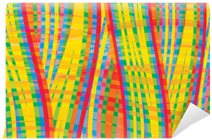 Green Vector Abstract Lines Wall Mural • Pixers® • - Blue (400x400), Png Download