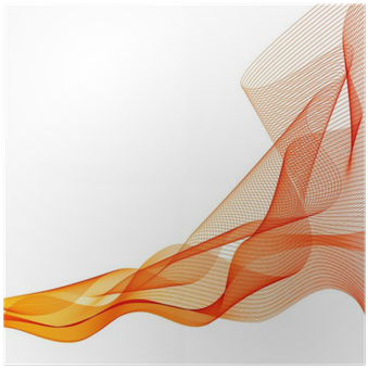 Abstract Vector Orange Wave Background Waved Lines - Euclidean Vector (400x400), Png Download