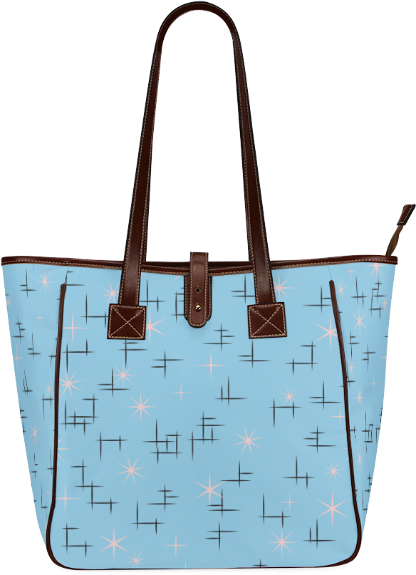 Abstract Lines And Pink Stars On Baby Blue Retro Classic - Interestprint Custom Tote Bags Camo Turquoise Camouflage (1000x1000), Png Download