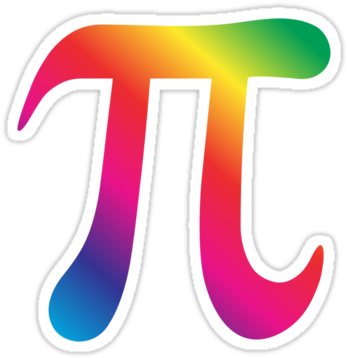 Colorful Pi Symbol - Colorful Images Of Pi (375x360), Png Download