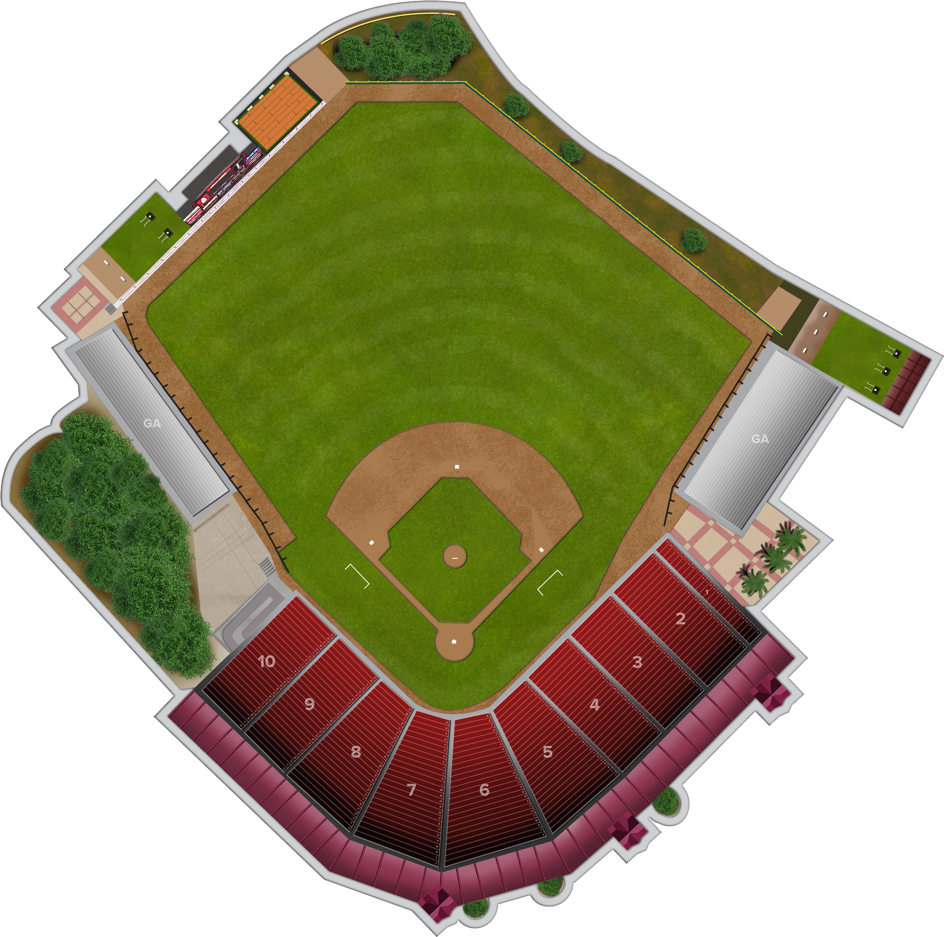 Notre Dame Baseball At Florida State Baseball At Dick - Soccer-specific Stadium (2560x1936), Png Download