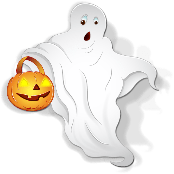 Halloween-ghost - Halloween Ghost Clipart (587x588), Png Download
