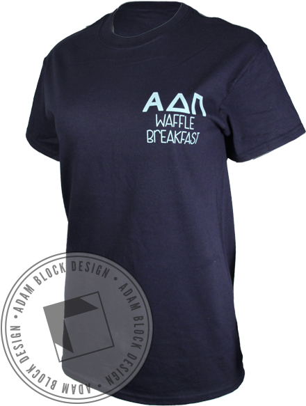 Alpha Delta Pi Waffle Breakfast Tee - Pi Beta Phi (464x585), Png Download