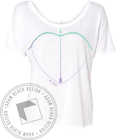 Pi Beta Phi Heart Bow Tee - Sigma Nu Snake Shirt (464x585), Png Download