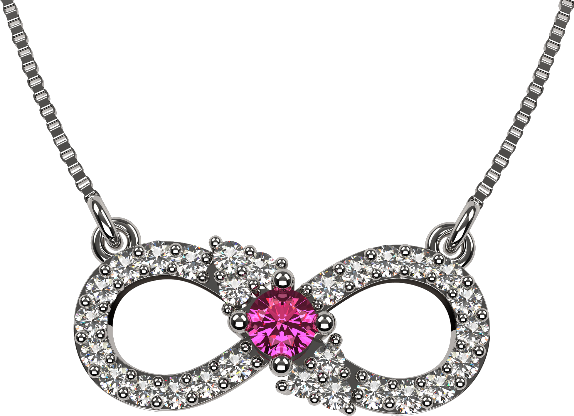 Nana Infinity Mother& - Nana Infinity Mother's Necklace 1 To 6 Stones 10k Or (2000x2000), Png Download