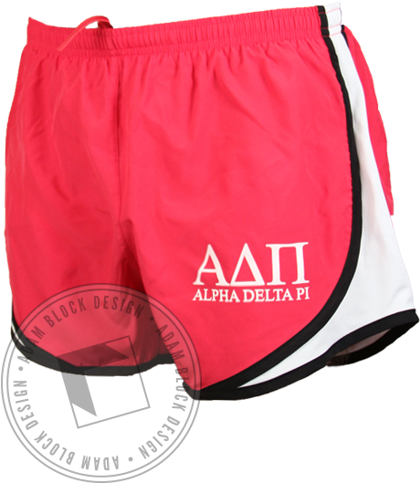 Alpha Delta Pi Running Shorts - Running Shorts (464x585), Png Download