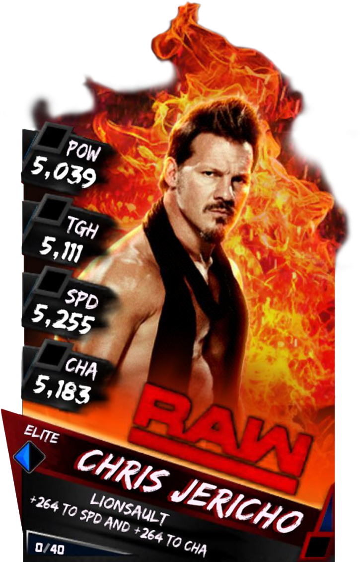 Supercard Chrisjericho S3 Elite Raw 9635 - Wwe Supercard Elite Seth Rollins (733x1158), Png Download