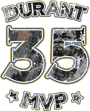 Kevin Durant Mvp T-shirt - T-shirt (420x480), Png Download