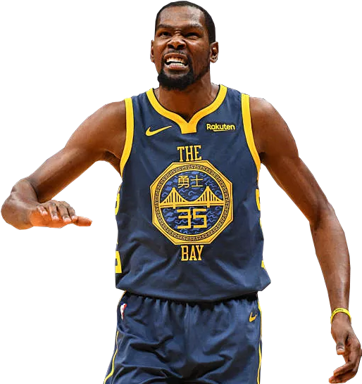 Kevin Durant In The 2018 Golden State Warriors City - Kevin Durant (533x559), Png Download