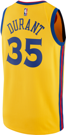 Golden State Warriors Kevin Durant Gold Jersey (560x560), Png Download