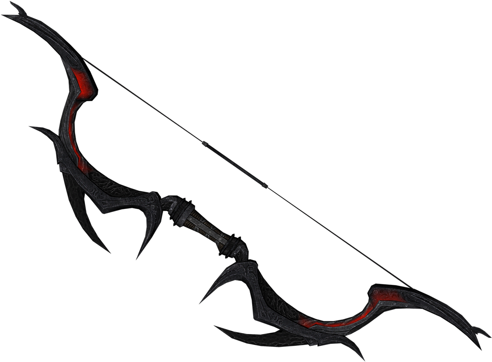 Daedric Bow - Daedric Bow Skyrim (1000x1000), Png Download