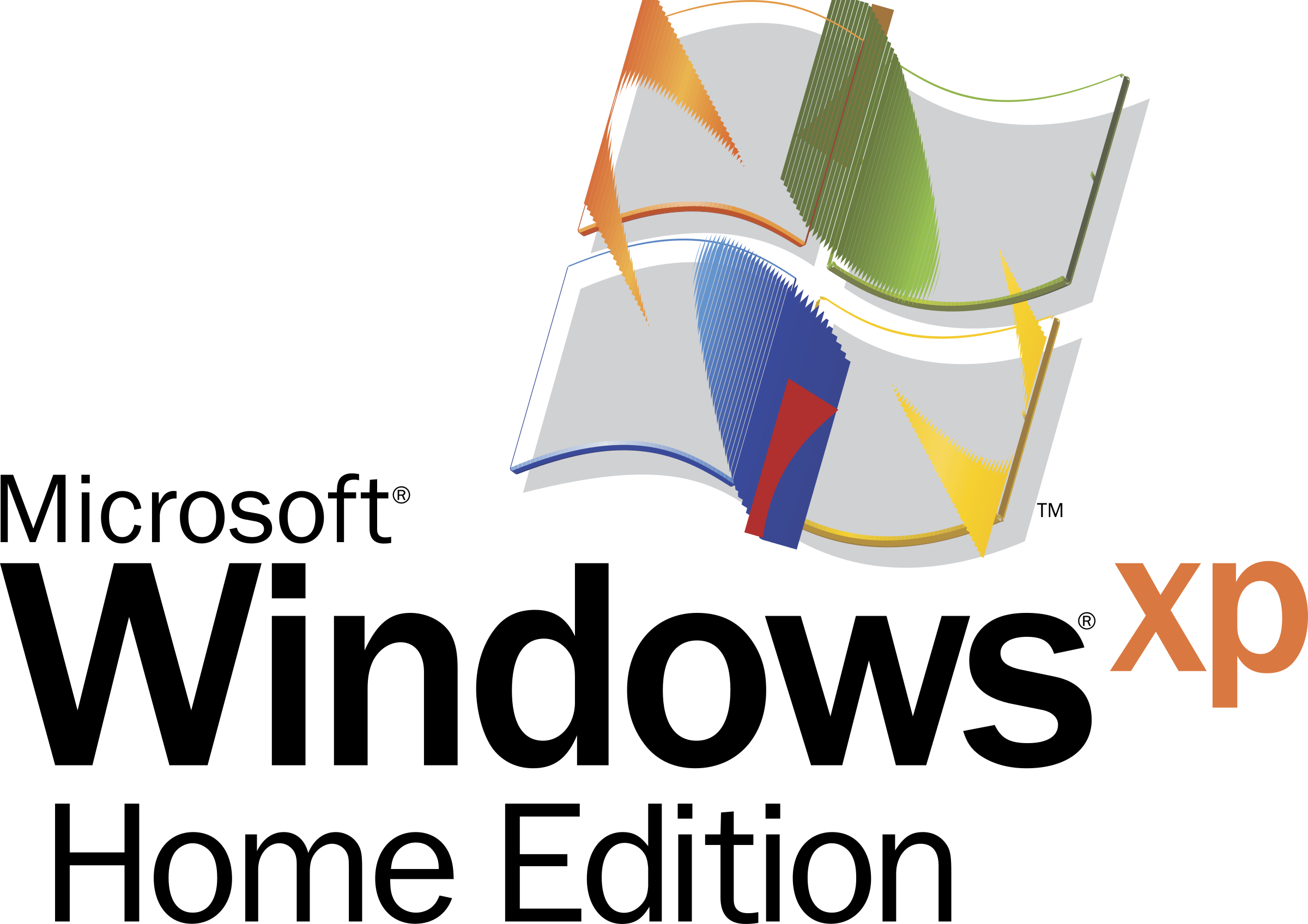 Microsoft Windows Xp Home Edition Logo Png Transparent - Microsoft Windows Xp Professional Recovery Dvd (2400x1696), Png Download