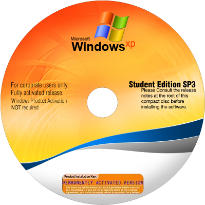 Windows Xp Pro Sp3 Vl Corporate Student Edition Dvd - Windows Xp Pro Sp3 Corporate Student Edition (415x415), Png Download
