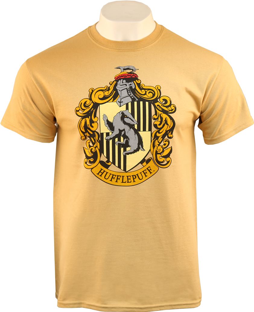 Hufflepuff T-shirt001 V=1533743149 - Fabric Poster: Harry Potter- Hufflepuff Crest Banner, (1055x1200), Png Download
