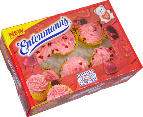 Holiday Golden Cupcakes - Entenmann's Holiday Cupcakes (480x391), Png Download
