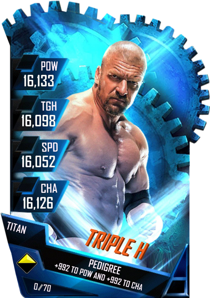 Tripleh S4 18 Titan Fusion - Wwe Supercard Titan Fusion (733x1158), Png Download