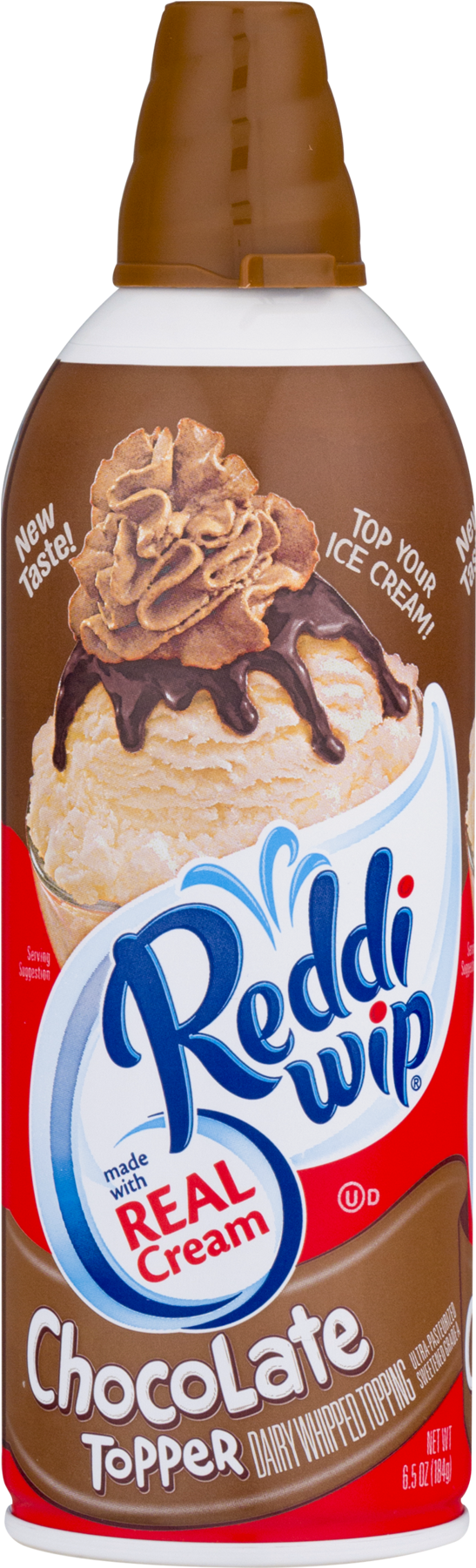Wip Chocolate Whipped Cream - Reddi Whip Fat Free Whipped Topping 6.5 Ounce 12 Per (1800x1800), Png Download