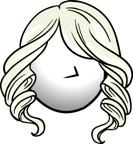 The Whipped Cream Old Icon - Club Penguin White Wigs (443x480), Png Download