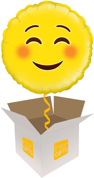 Blush Emoji - 46cm Cool Emoji Sunglasses Design Foil Party Balloon (568x568), Png Download