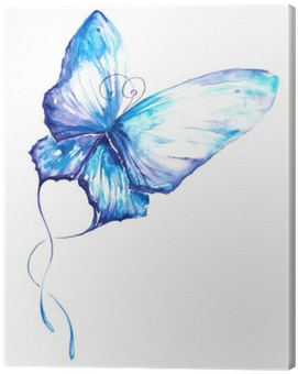 Watercolor Pink Butterfly Tattoo (400x400), Png Download