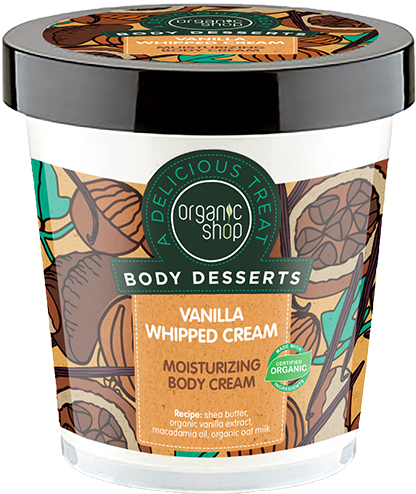 Organic Shop Body Desserts Vanilla Whipped Cream Moisturising - Organic Shop Body Desserts Vanilla (500x700), Png Download