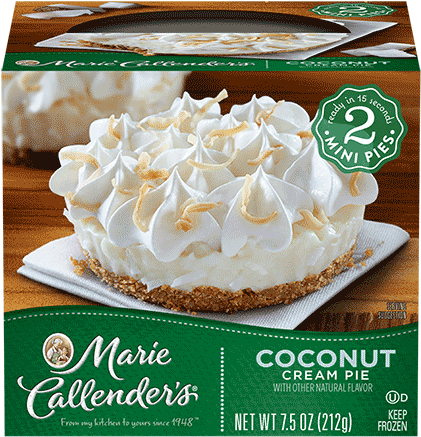 Coconut Cream Mini Pie - Marie Calender Coconut Pie (500x500), Png Download