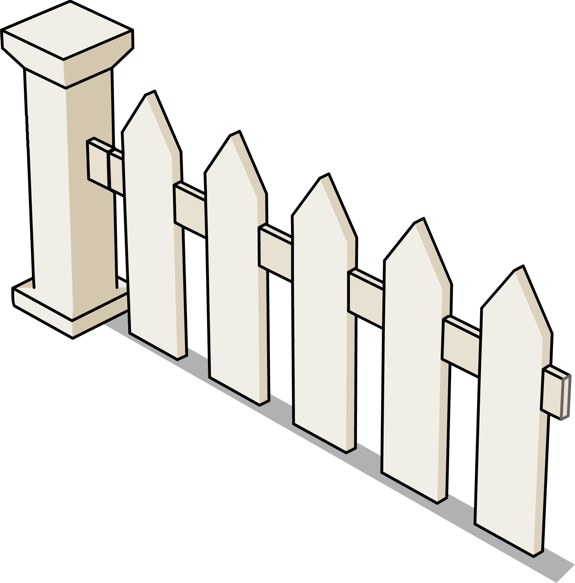 Picket Fence Sprite 007 - Fence Club Penguin Wikia (1944x1972), Png Download