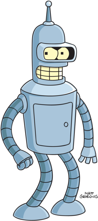 Bender Rodríguez Futurama Characters, Futurama Tattoo, - Futurama Bender Png (500x713), Png Download