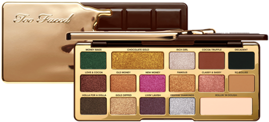 Chocolate Gold Eye Shadow Palette - Two Faced Gold Palette (600x540), Png Download
