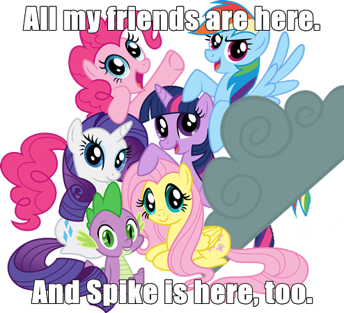 Fluttershy, Friendship Is Witchcraft, My Friends And - My Little Pony Friendship Is Magic Group Shot Set Removable (494x449), Png Download